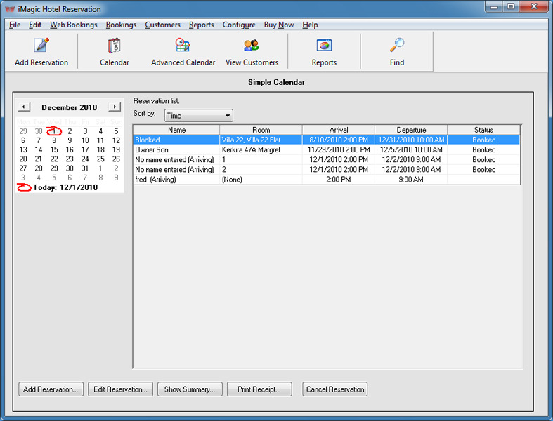 IMagic Hotel Reservation Screenshot